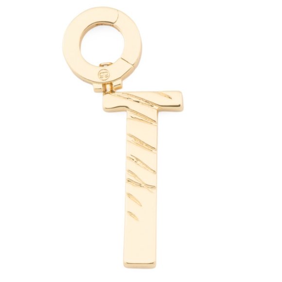 CLEARANCE Gorjana Gold Initial "T" Parker Charm - Picture 1 of 2